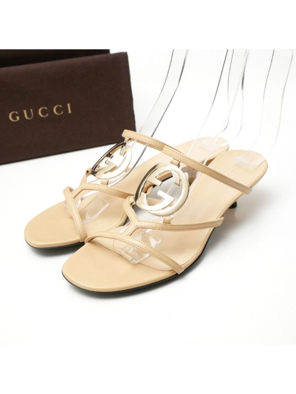 Gucci Sandals GG Logo Interlocking G Mules